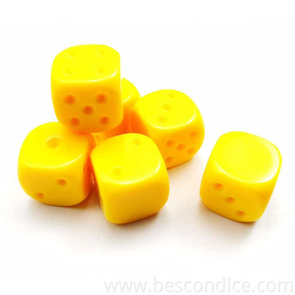 Opaque 16mm D6 Blank Dice Block 2